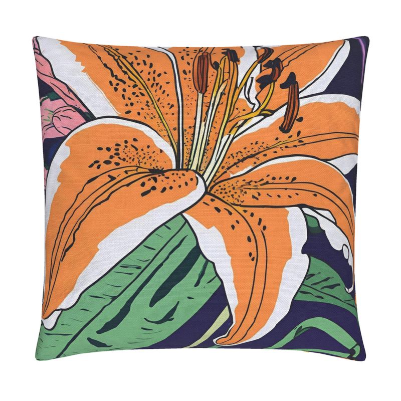 Oniyuri 鬼百合 | Handmade Cotton-Linen Cushion Cover