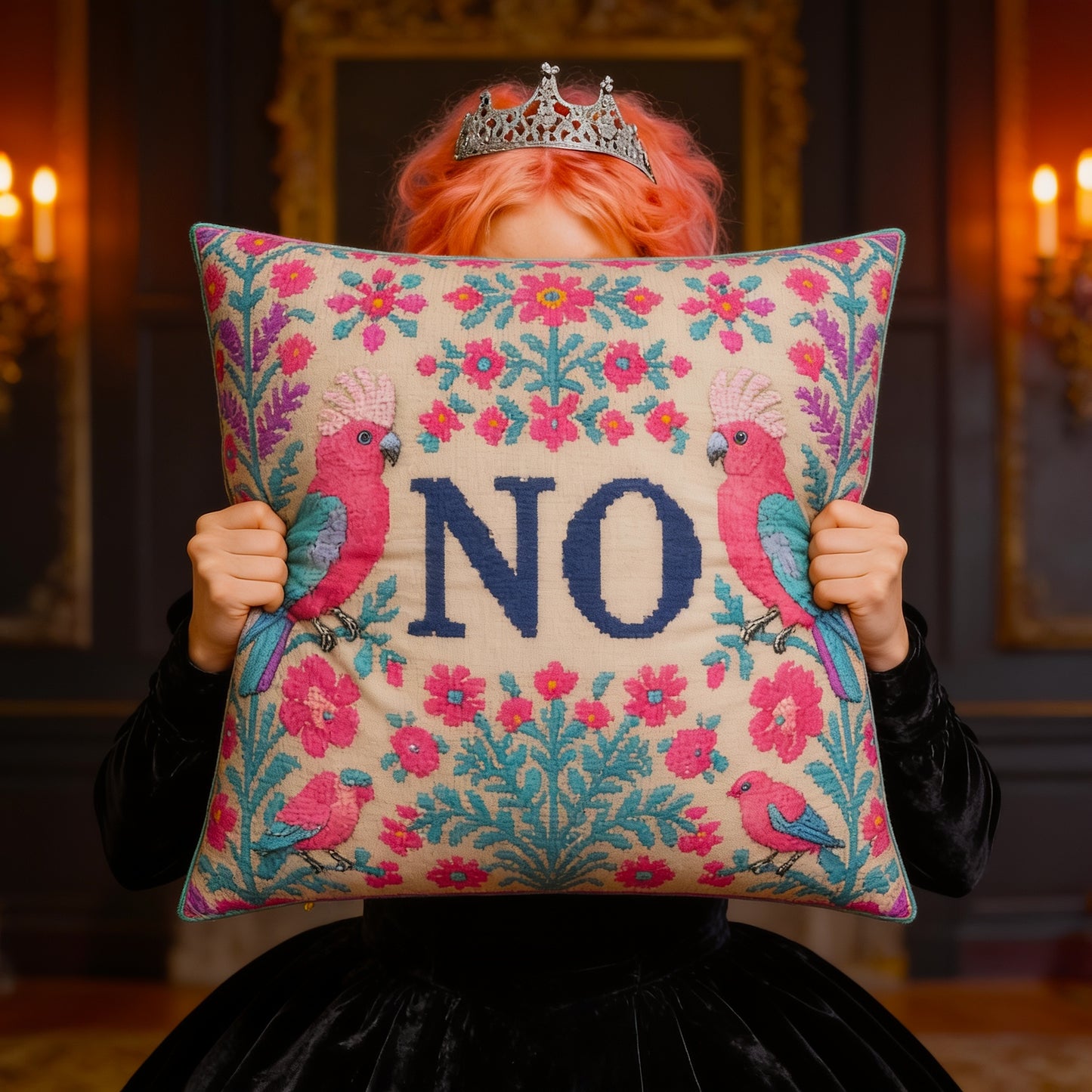 No | Handmade Cotton-Linen Cushion Cover