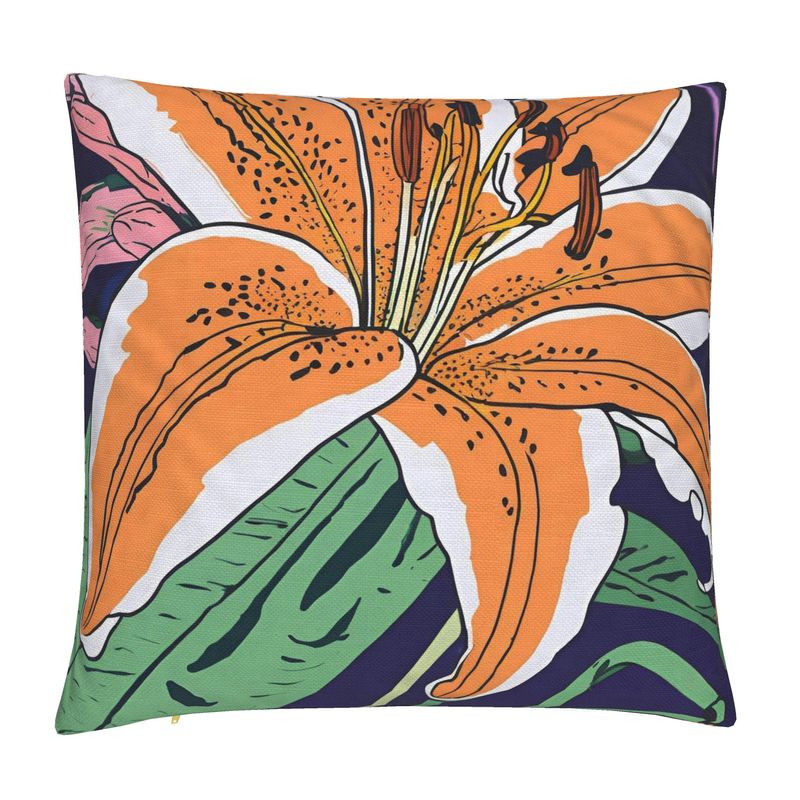 Oniyuri 鬼百合 | Handmade Cotton-Linen Cushion Cover