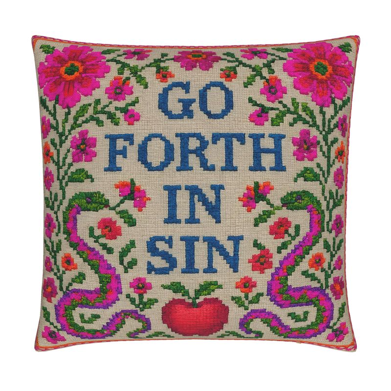 Go Forth in Sin | Cotton-Linen Cushion Cover