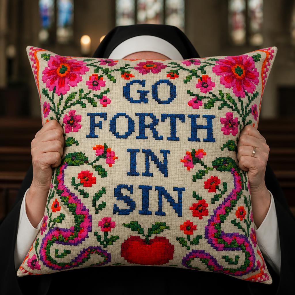 Go Forth in Sin | Cotton-Linen Cushion Cover