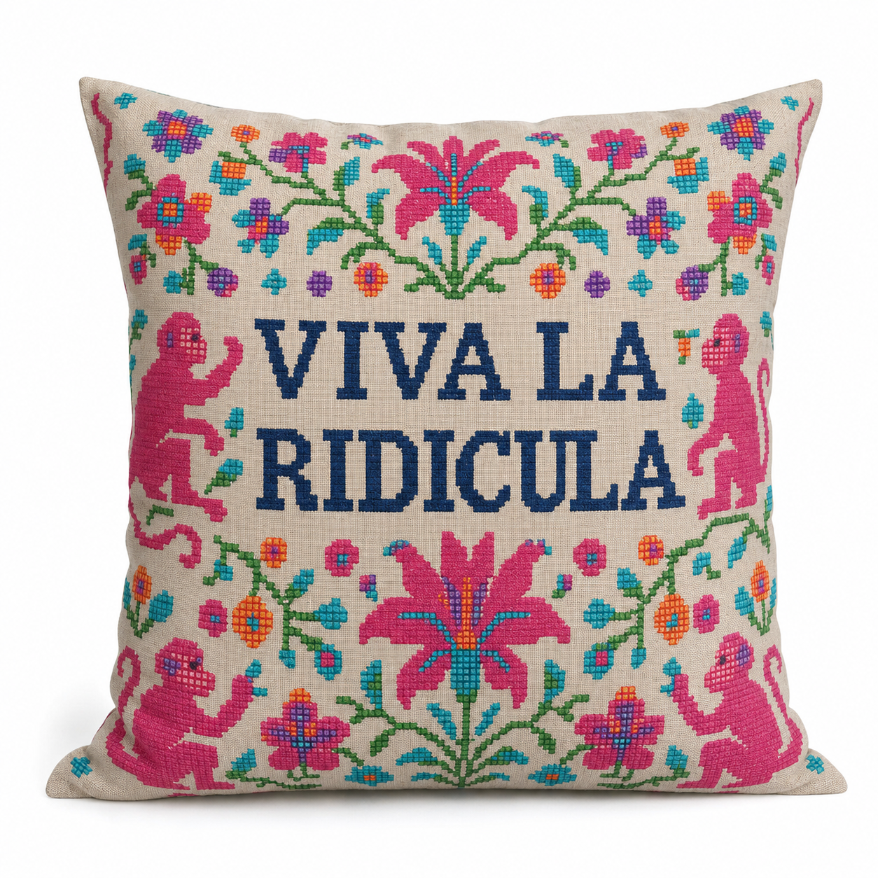 Viva La Ridicula | Cotton-Linen Cushion Cover