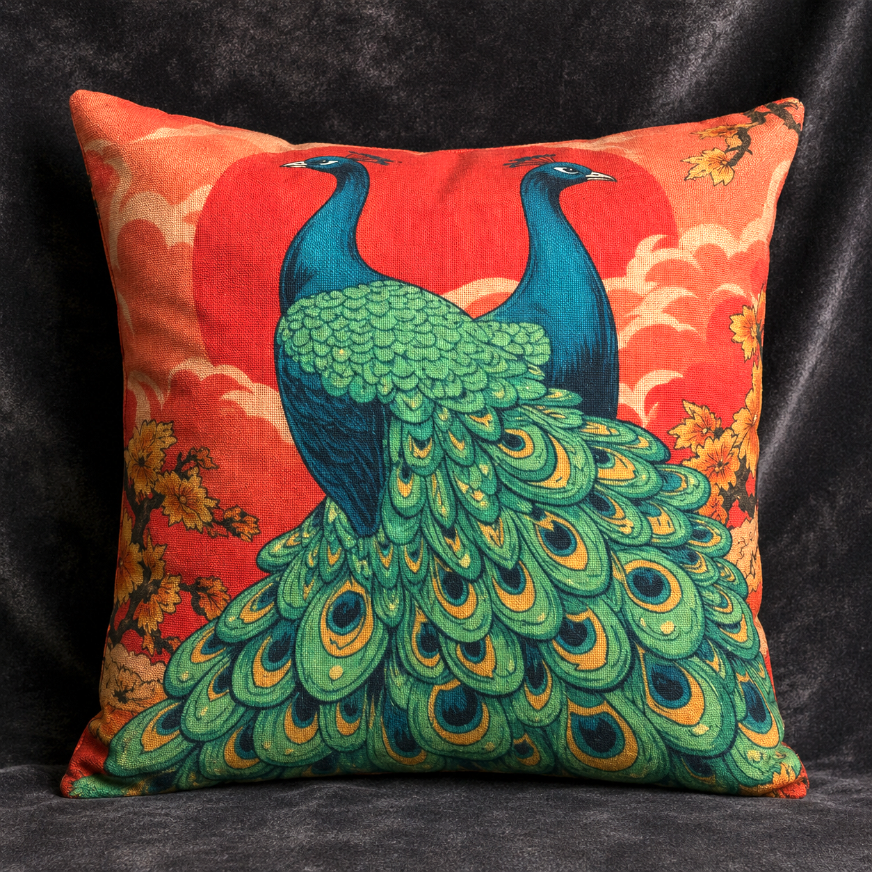 Ruby & Jade | Handmade Cotton-Linen Cushion Cover