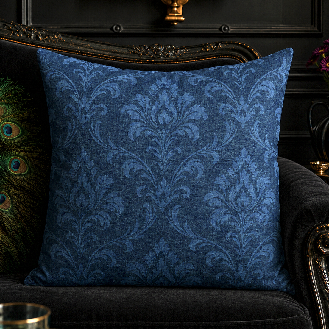 Liquorice | Cotton-Linen Cushion Cover
