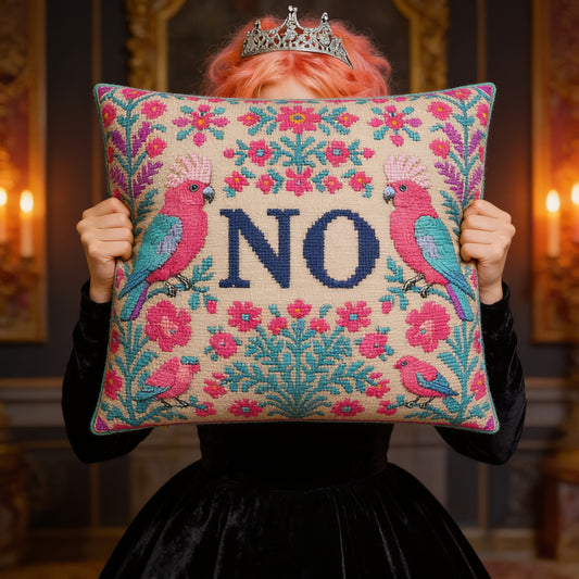 No | Handmade Cotton-Linen Cushion Cover