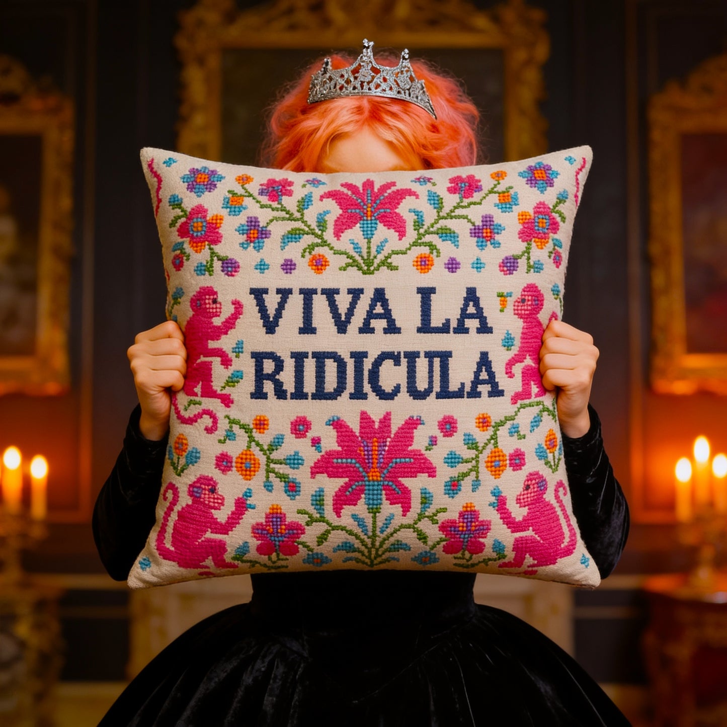 Viva La Ridicula | Handmade Cotton-Linen Cushion Cover